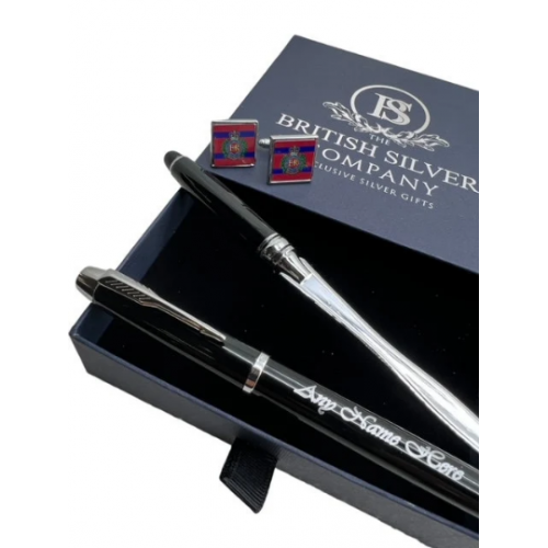 Royal Engineers Cufflinks Gift Set With Engraved Pen and Letter Opener Royal Engineers Cufflinks Gift Set With Engraved Pen and Letter Opener